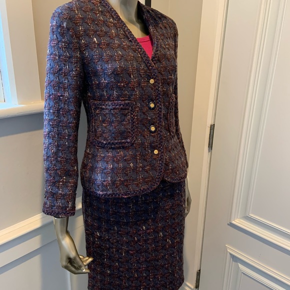Chanel Classic Boucle Skirt Suit Jacket 38 Bust 40 - Picture 4 of 16